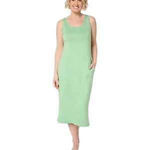 Muk Luks Cloud Knit Mint Green Sleeveless Dress Soft Size Large